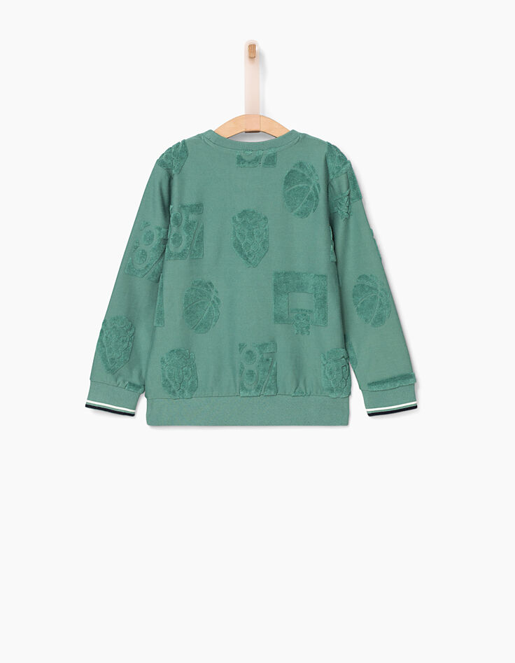 Boys’ emerald basketball and lion sweatshirt -3