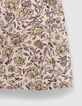 Robe beige imprimé fleurs fille-5