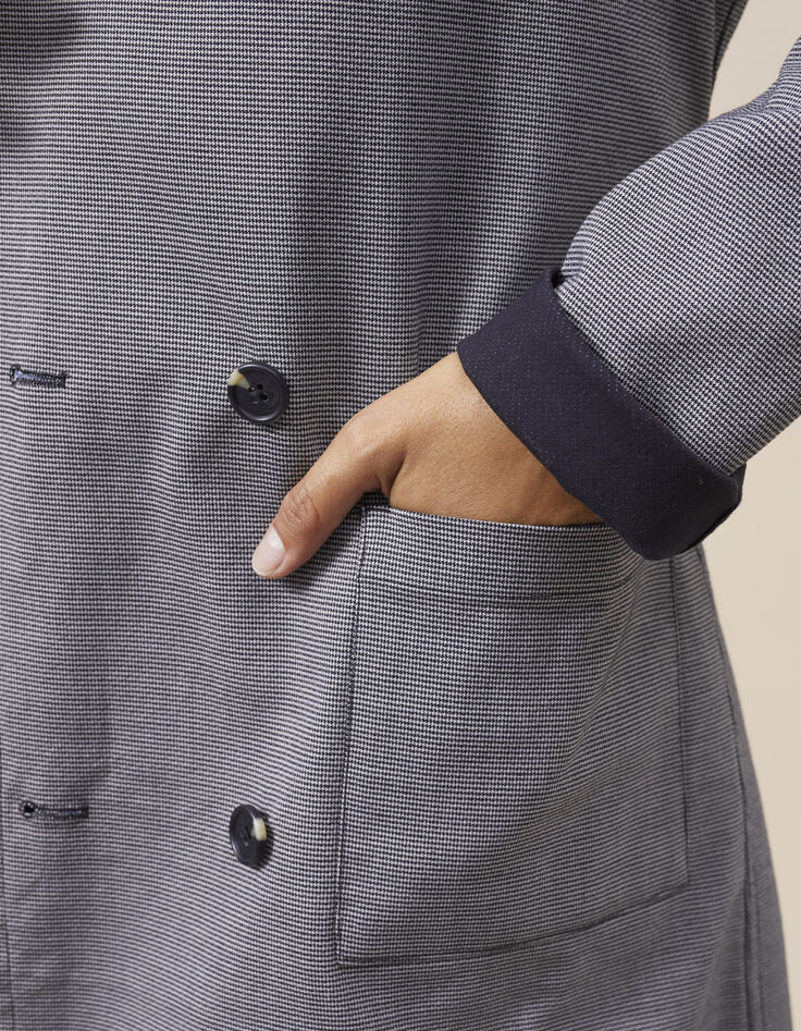 Trench reversible negro motivo pata de gallo I.Code-4