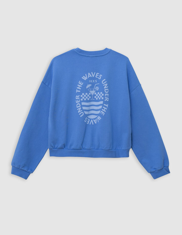 Sweat bleu maxi visuel dos fille-4