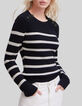 Women’s navy knit sweater with anchor buttons-5