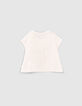 Baby girls' off-white flipflop image T-shirt-2