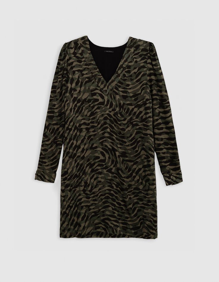 Robe kaki imprim&eacute; camouflage Femme-6