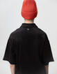 Chemise manches courtes noire maille garçon-2