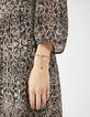 Robe longue imprimé arabesque et col victorien femme-4