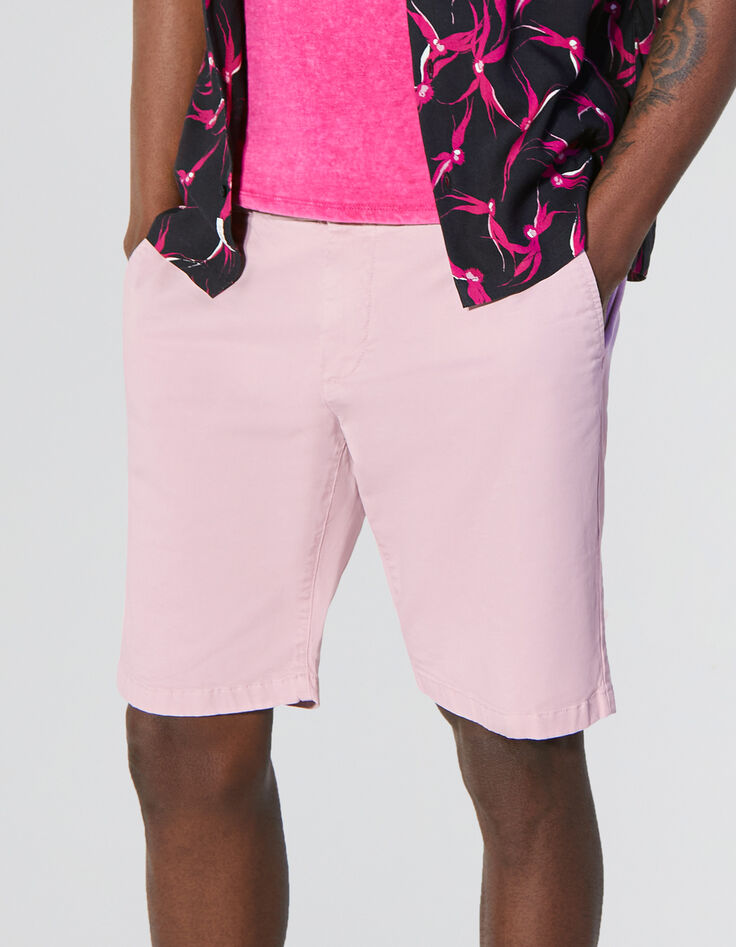 Roze CHINO-bermuda Heren-1