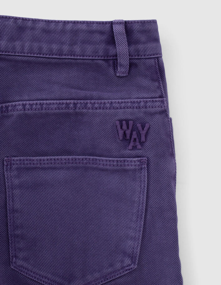 Girls’ purple upcycled WIDE LEG jeans-7