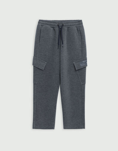 BATTLE grey jogging suit reflective label pocket boy - IKKS