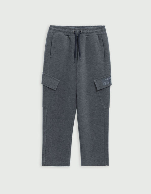 BATTLE grey jogging suit reflective label pocket boy - IKKS