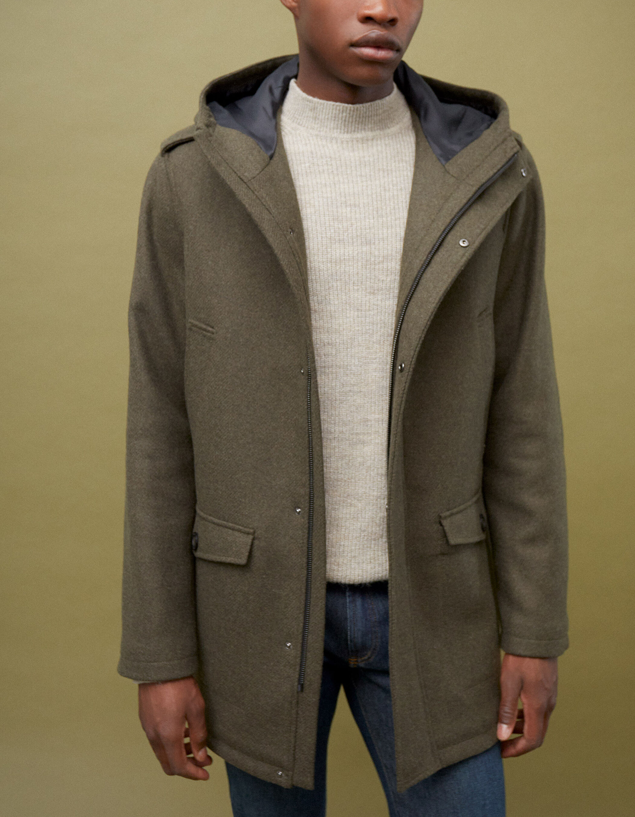Hooded duffle coat mens on sale