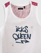 Witte top in twee materialen rug roze kasjmier meisjes-4
