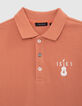 Polo terracotta coton bio brod&eacute; guitare gar&ccedil;on-2