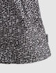 Robe longue noire imprimé graphique fille-6