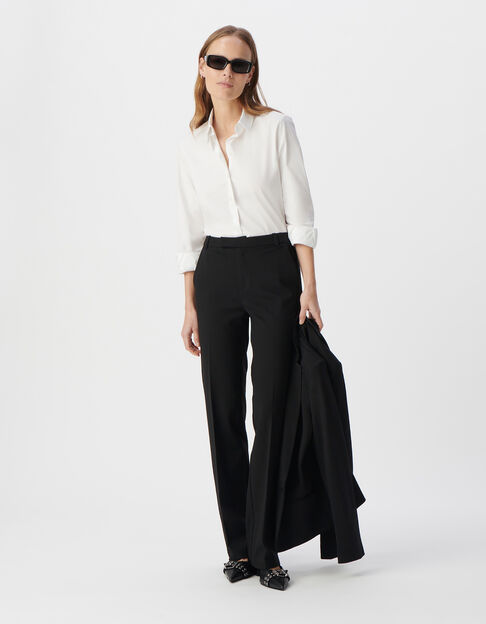 Camisa blanca manga larga mujer - IKKS