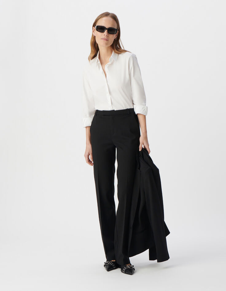 Chemise blanche à manches longues Femme-1