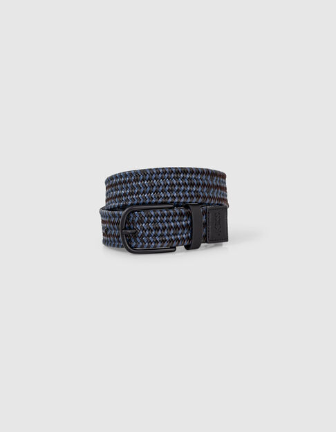 Boys’ black belt with blue weaving - IKKS