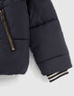 Doudoune navy fourrée à capuche navy garçon-4