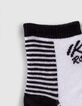 Baby boys’ grey, while and beige rock socks -5