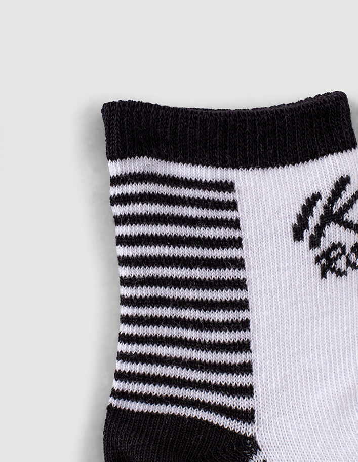 Rocker-Socken für Babyjungen in Grau, Weiß und Beige  - IKKS
