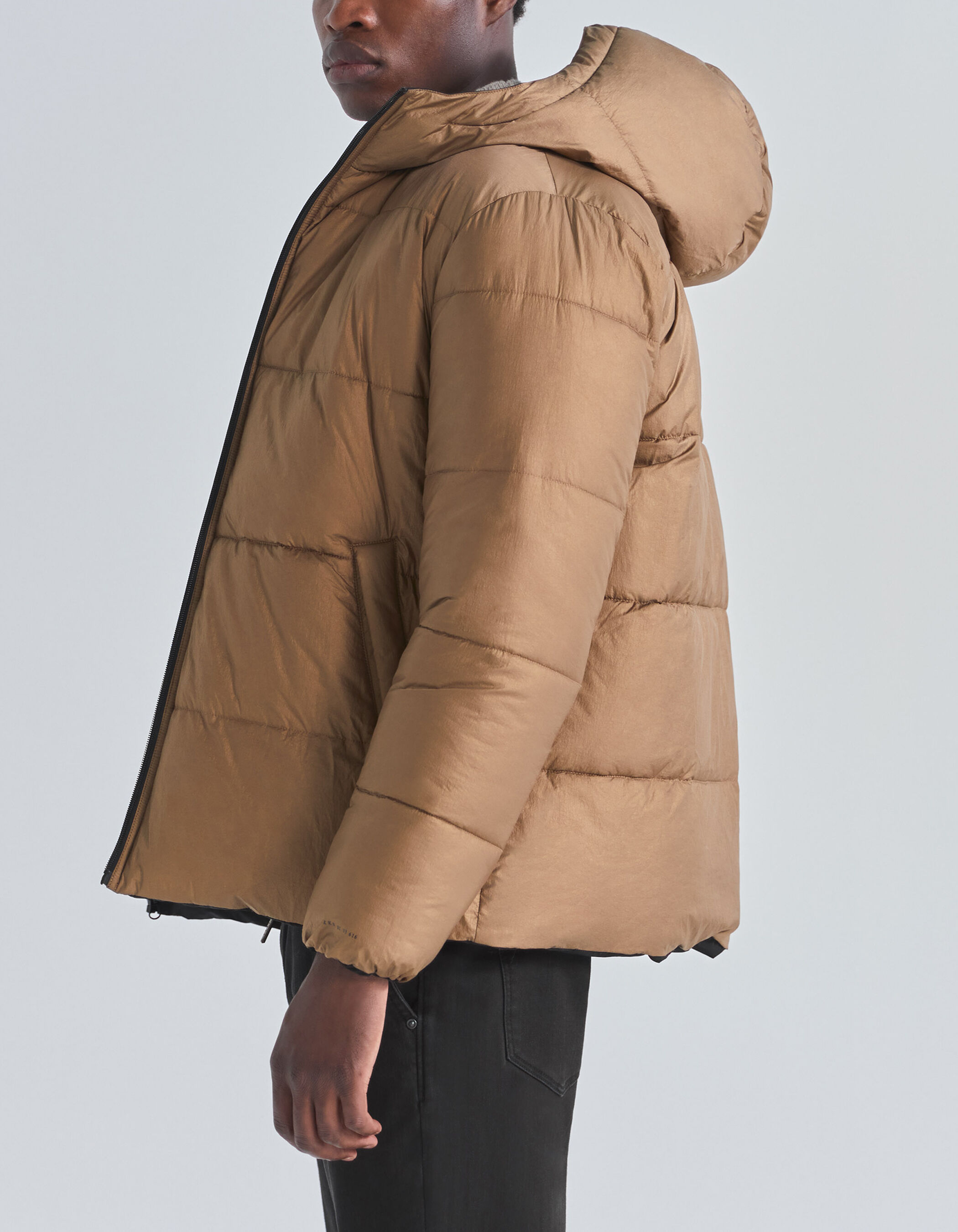 Doudoune r versible noire et beige WATER REPELLENT Homme
