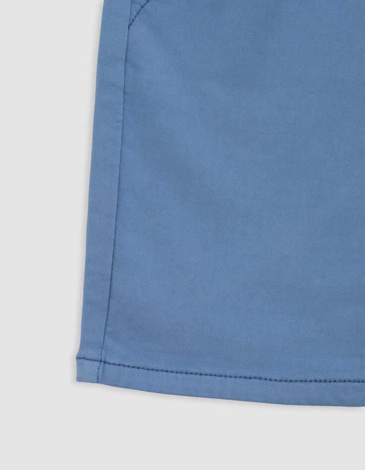 Blaue LOOSE-Jungenstrickbermudas-5
