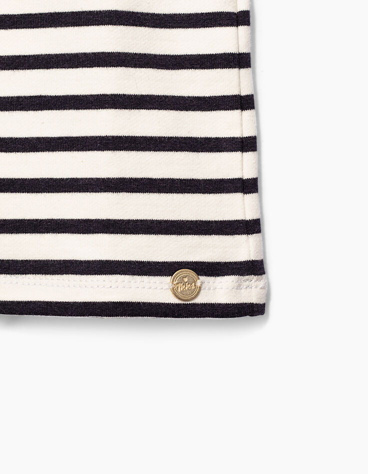 Girls' sailor vest dress with leopard-print foil-6