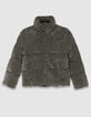 Men’s grey corduroy padded jacket with detachable hood-6 Men’s grey corduroy padded jacket with detachable hood-6