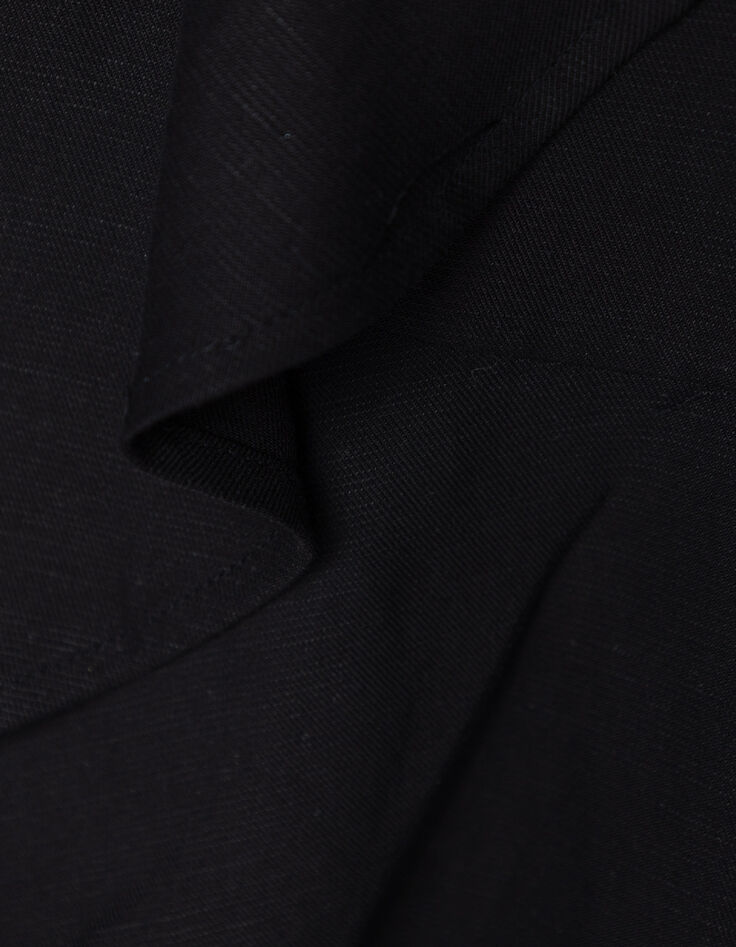 Robe courte noire forme portefeuille Femme-10