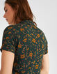 Robe vert pinegreen imprimé Fleurs Rock I.Code-5