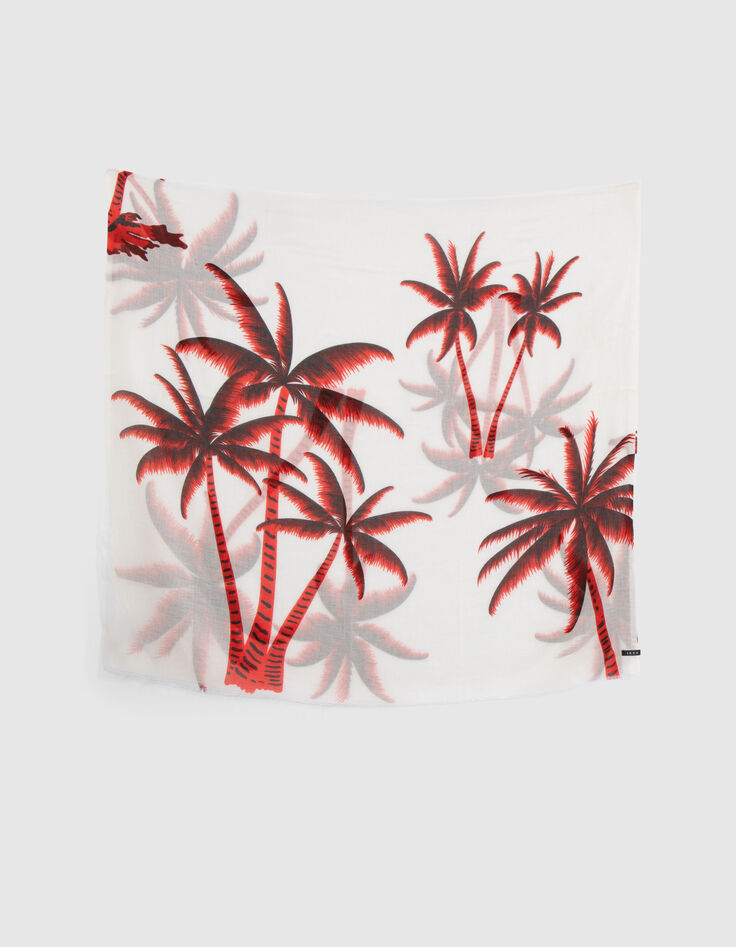 Fular rojo palmeras mujer-2