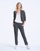 Pantalon droit en crêpe imprimé floral femme-6