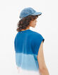 Damenshirtkleid aus Jersey mit blau-rosa Tie-Dye-Optik-3