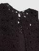 Vestido negro ganchillo forro aberturas laterales mujer-5