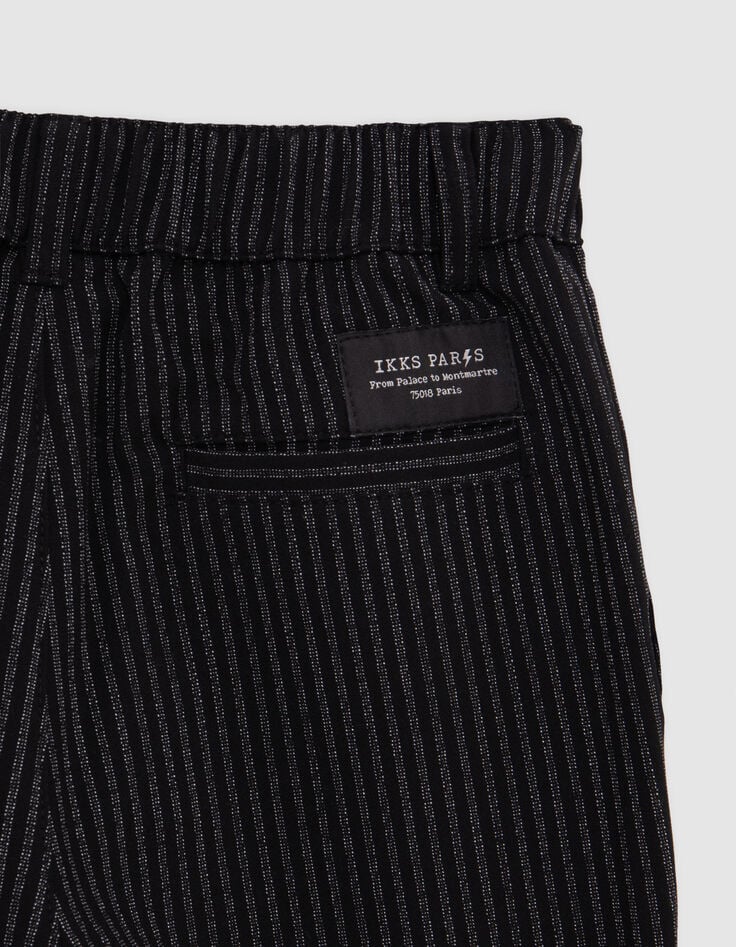 Zwarte krijtstreepbroek voor jongens-5 Zwarte krijtstreepbroek voor jongens-5