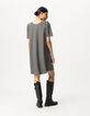 Women’s black houndstooth back/front reversible dress-2