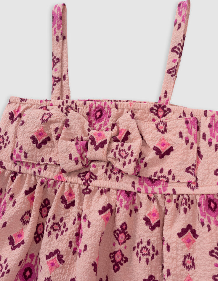 Rosa Caraco mit Maxi-Ethno-Print für Mädchen-5