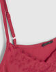 Top camelia esprit lingerie soie brodée Femme-4