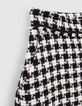 Women’s black houndstooth motif tweed-look shorts-4