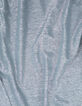Tee-shirt bleu orage lin foil décor micro perles Femme-7
