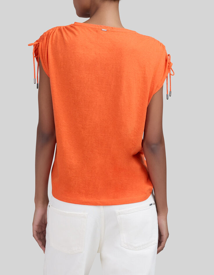 Oranje backstage T-shirt voor dames-3