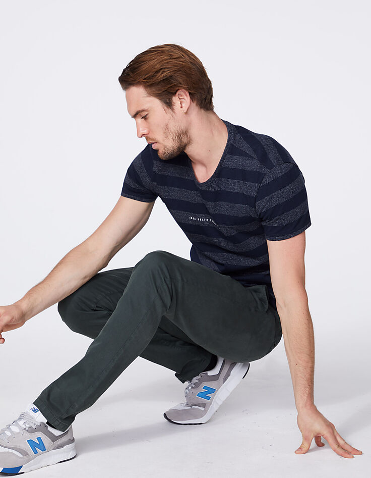 Engels groene SLIM fit chino broek Heren-1