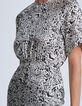 Cremeweißes Damenkleid mit Animal-Print-4