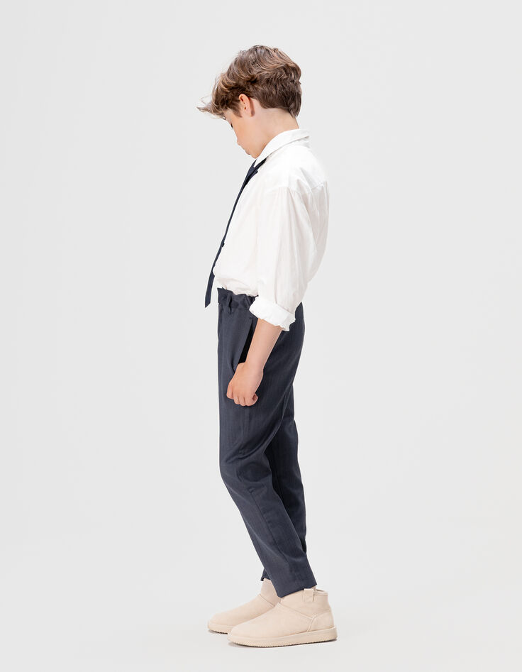 Boys’ navy knit trousers-2