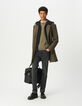 Parka beige pieza negra extraíble Easy Care hombre-6