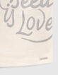 Cremewei&szlig;es M&auml;dchen-T-Shirt mit M&auml;dchen- und Kaugummimotiv-5