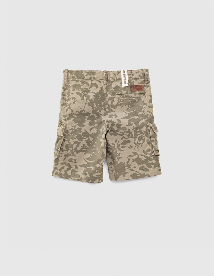 Bermuda battle kaki imprim&eacute; camouflage feuilles gar&ccedil;on -3