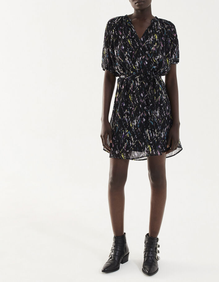 Women's colourful print recycled short dress - IKKS