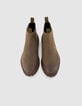 Chelsea boots beiges cuir semelles crant&eacute;es Homme-3