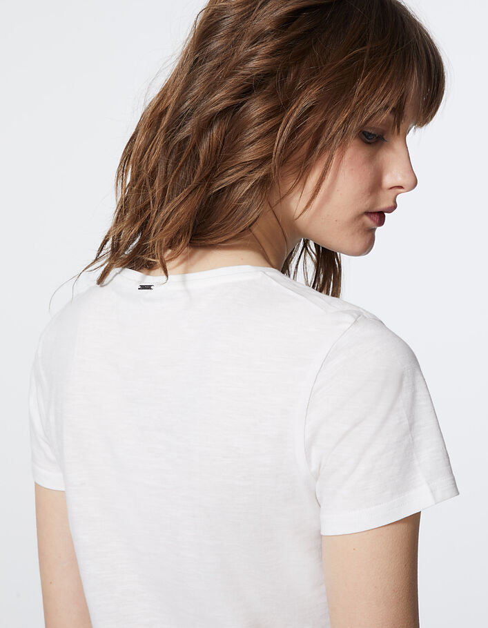Camiseta de algodón ecológico visual rock delante mujer - IKKS