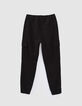 Zwarte BATTLEbroek joggingstijl jongens-3